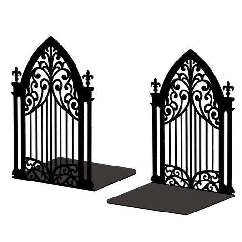 Metal bookends for - for, shelves
