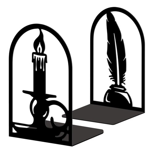 Metal bookends for shelves - metal,