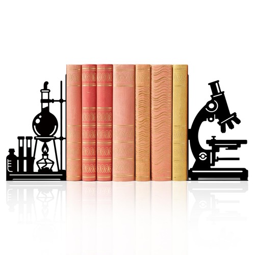 Metal bookends for shelves - metal,